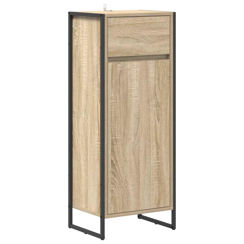 Bathroom Cabinet with Door Sonoma 40 x 30 x 100 cm Engineered Wood