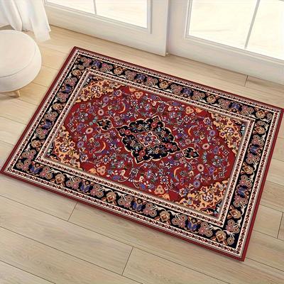 1pc Bohemian Persian Welcome Mat Dirt Resistant Indoor Outdoor Entrance Rug for Living Room Bathroom Kitchen Absorbent Bath Mat
