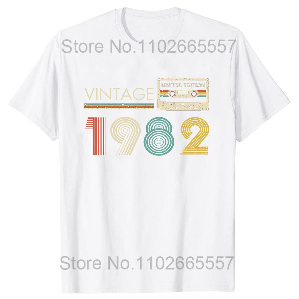 Grappige Made In 1982 Limited Edition 42 Jaar Geweldig Zijn T-shirts Zomer Katoen Streetwear Verjaardagscadeaus T-shirt Unisex