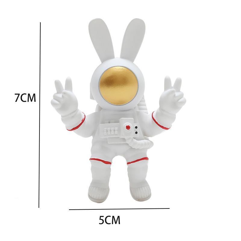 Space Astronaut Refrigerator Stickers Long-eared Rabbit 3D Doll Magnet Magnet Refrigerator Decoration Po Wall Gift