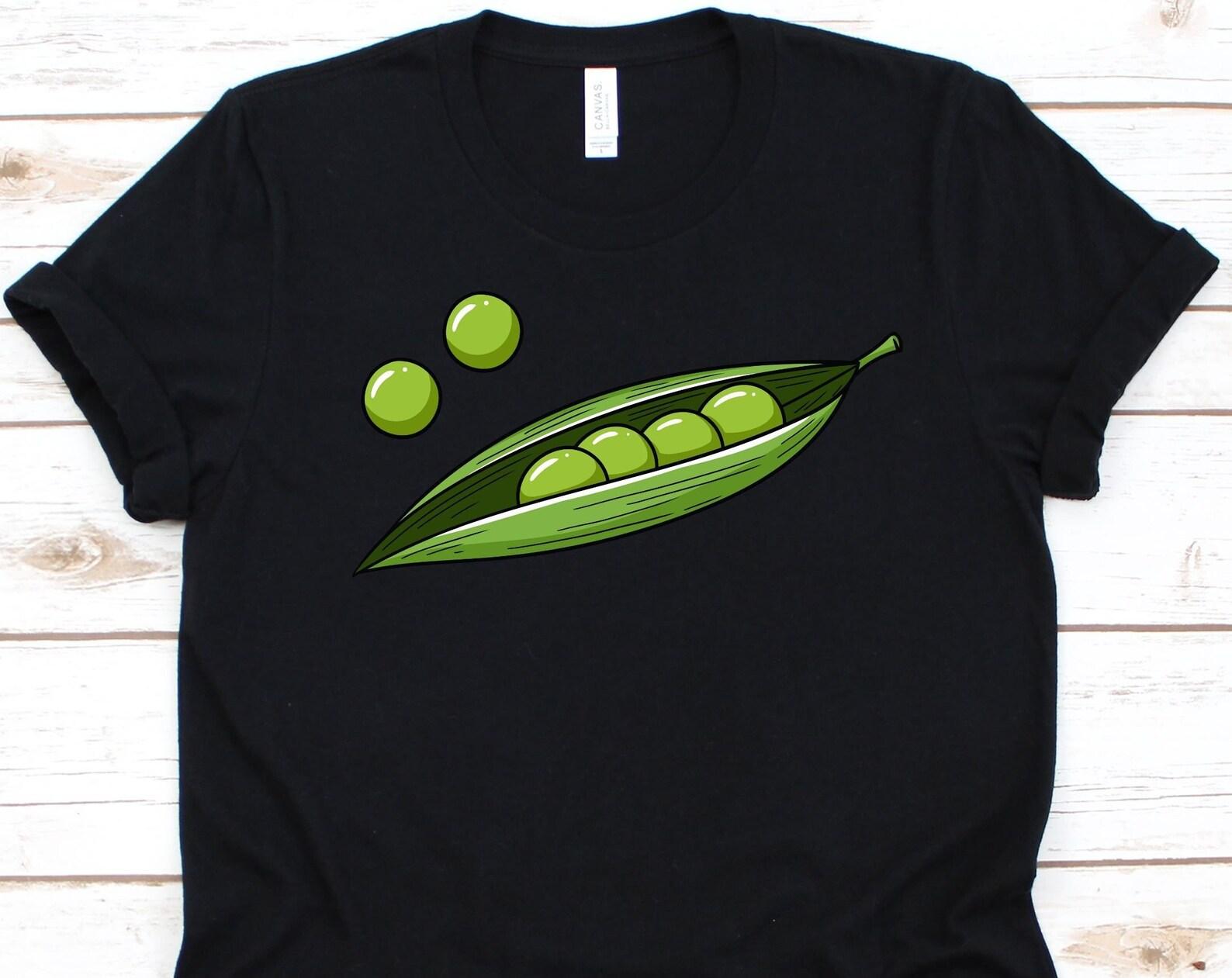 Green Pea Pod Shirt, Gift For Green Peas Lovers, Pisum Sativum, Green Peas Design, Vegetable, Vegetarian, Pea Shirt, Garden Peas Graphic S
