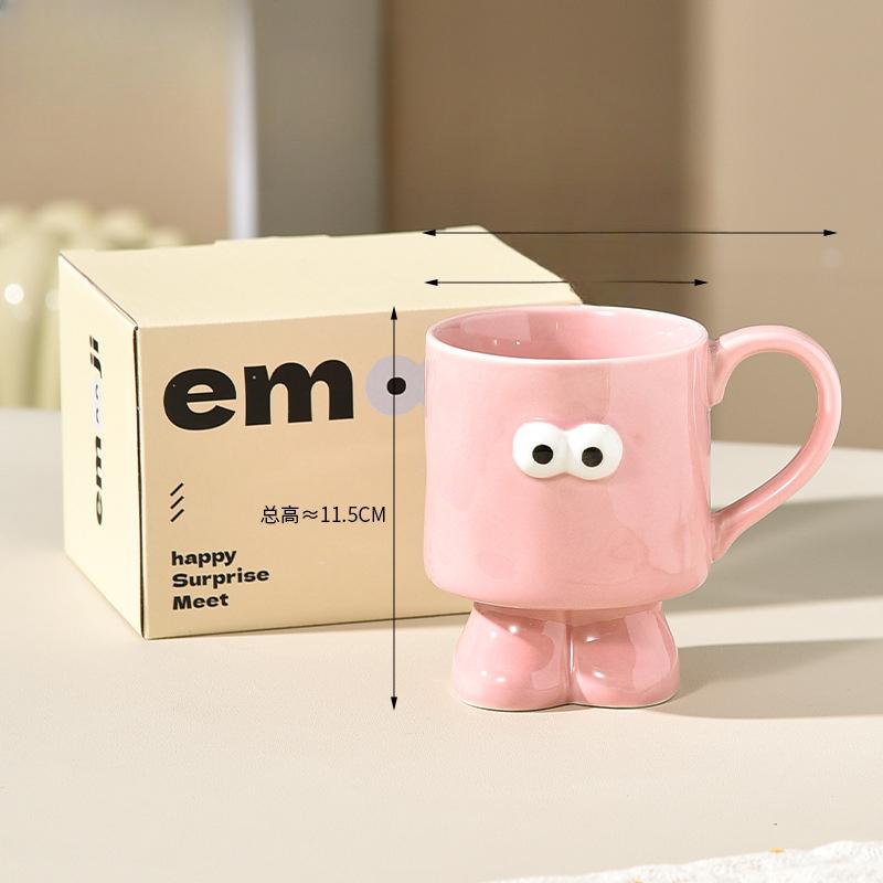 Creative Mug Big Eyes Cup Female Internet Celebrity High Value Brush Teeth and Mouthwash Cup Ceramic Couple