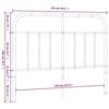 VidaXL Tête de lit métal blanc 120 cm 352658