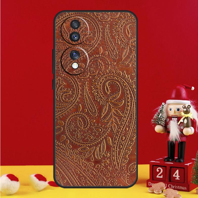Brown Hand Tooled Western Case For Honor Magic 7 6 8 Pro Honor Win X9a X9b X9c X9d X8c X8b 50 70 90 200 400 Lite Cover