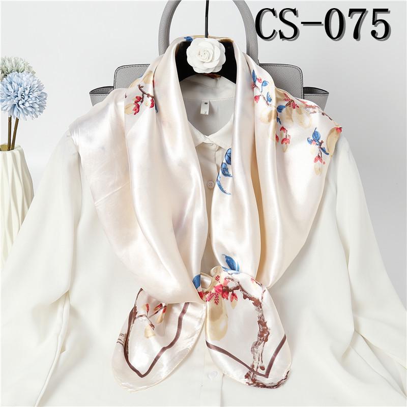 Women's Versatile Silk-Like Satin Scarf, Large Square Shawl for Spring & Autumn