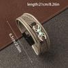 Bracelet Men Multi Layer Leather Silver Tone Feather Tiger Eye Turquoise Stone Western Boho Vintage Magnetic Clasp Bangle