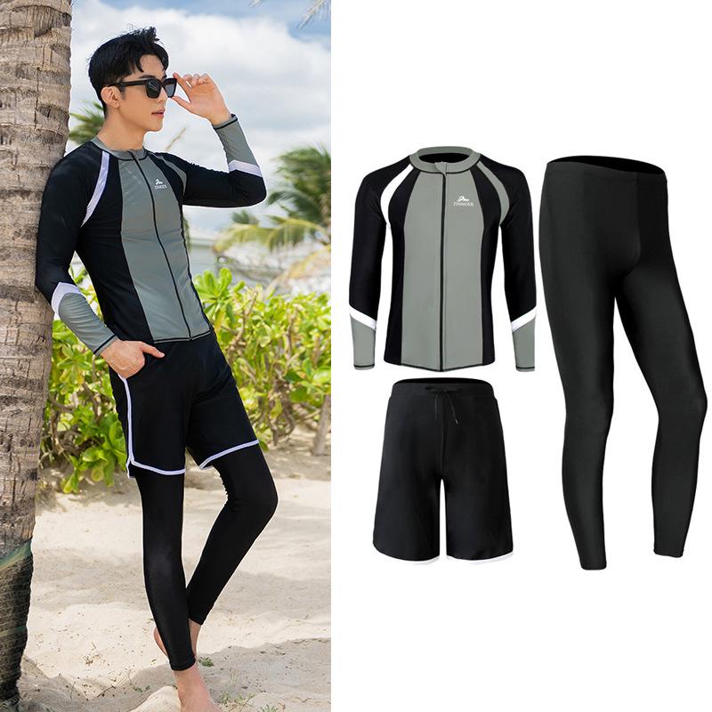 Plus Size Women's Jellyfish Pattern Two-Piece Wetsuit with Zipper: Long Sleeve Surfing Suit for Snorkeling, Hot Springs, and Beach Swimming