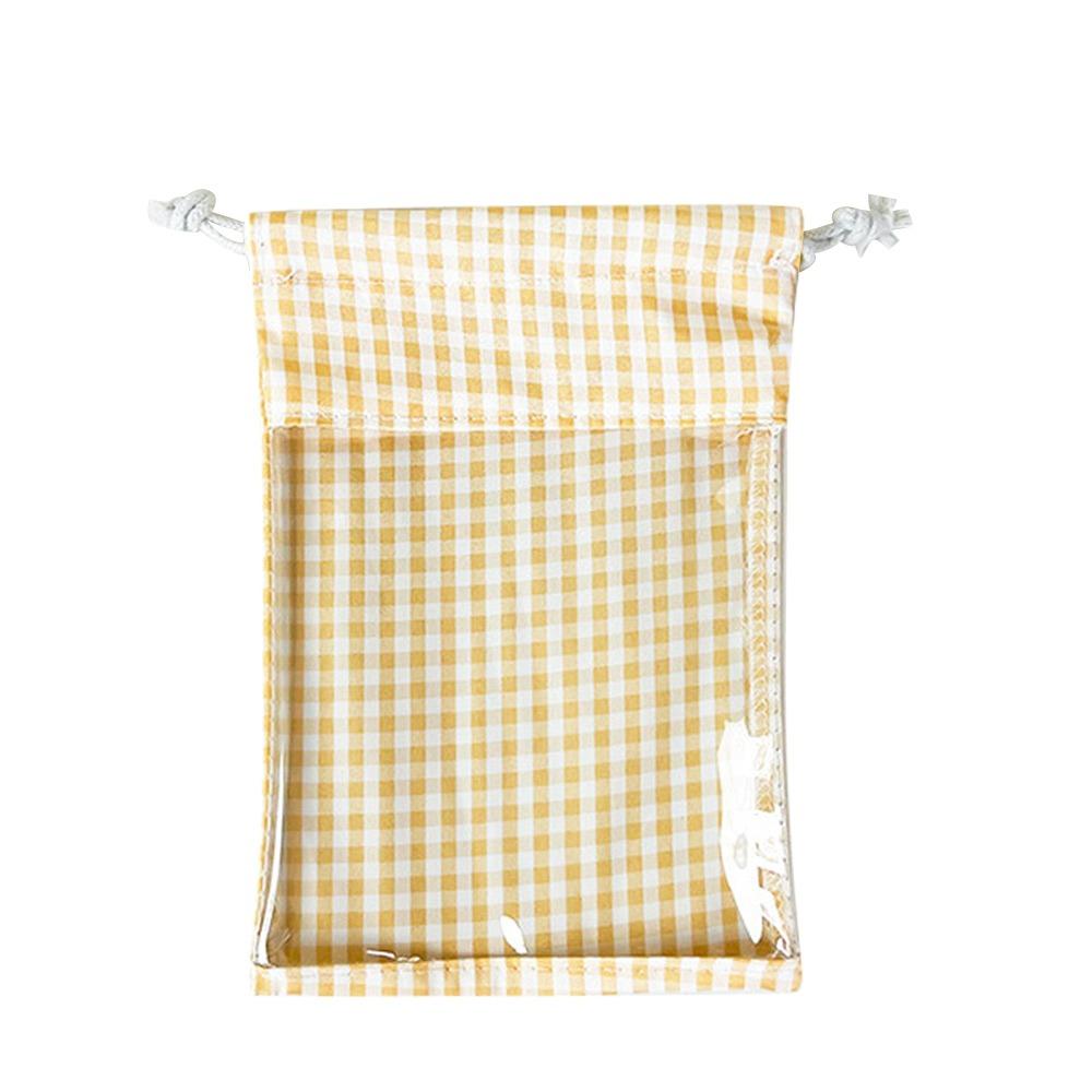 Bolsa de Exibição de Bonecas Gingham Grande Capacidade Bolsa de Armazenamento de Maquiagem Nova Bolsa com Cordão Bonecas