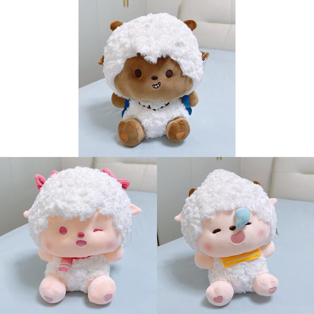 Pleasant Goat And Big Wolf Plush Toy With Soft Short Pile For Kids And Collectors