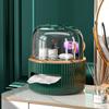 Living Room Tissue Box Holder Organizer Versatile Luxury Paper Box Large Cosmetic Makeup Transparent Cover Rotating Storage Rack