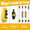 Car Cleaning Brush with Detachable Handle Soft Bristles Design Tight Connection On/Off Switch Scratch-Free Car Vehicle Cleaning Brush
