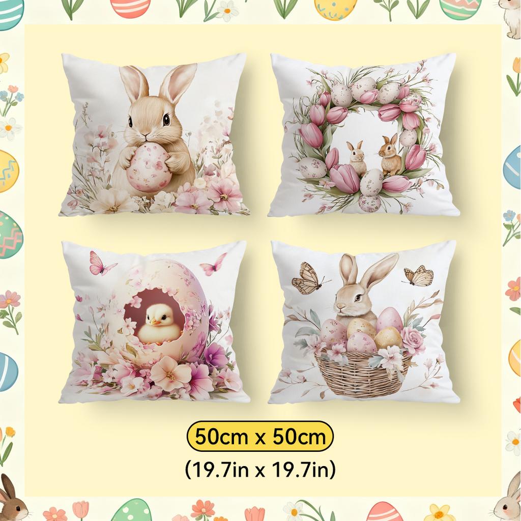 Easter Decorations Cushions Pillowcase Polyester Cushion Cover Throw Pillow Pillowcover Home Car Sofa Decor