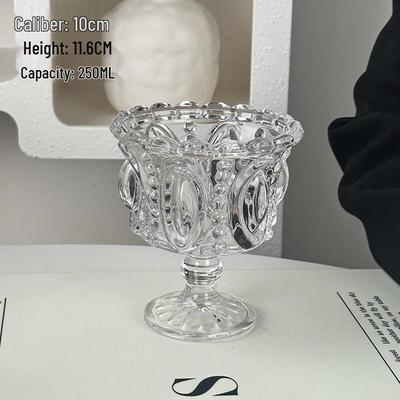 Retro Crystal Ice Cream Goblet Set