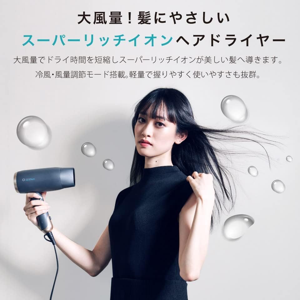 Agetsuya Super Rich Ion Hair Dryer White Large Air Volume Negative Ion AG-0003