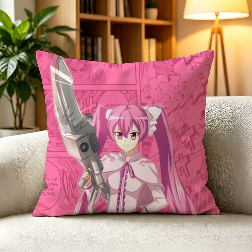 T-Tragic Sniper Manga Mine Akame ga Kill Square Double-Sided printed Pillow Case Bedroom Bedside Pillow Sofa Cushion Cover