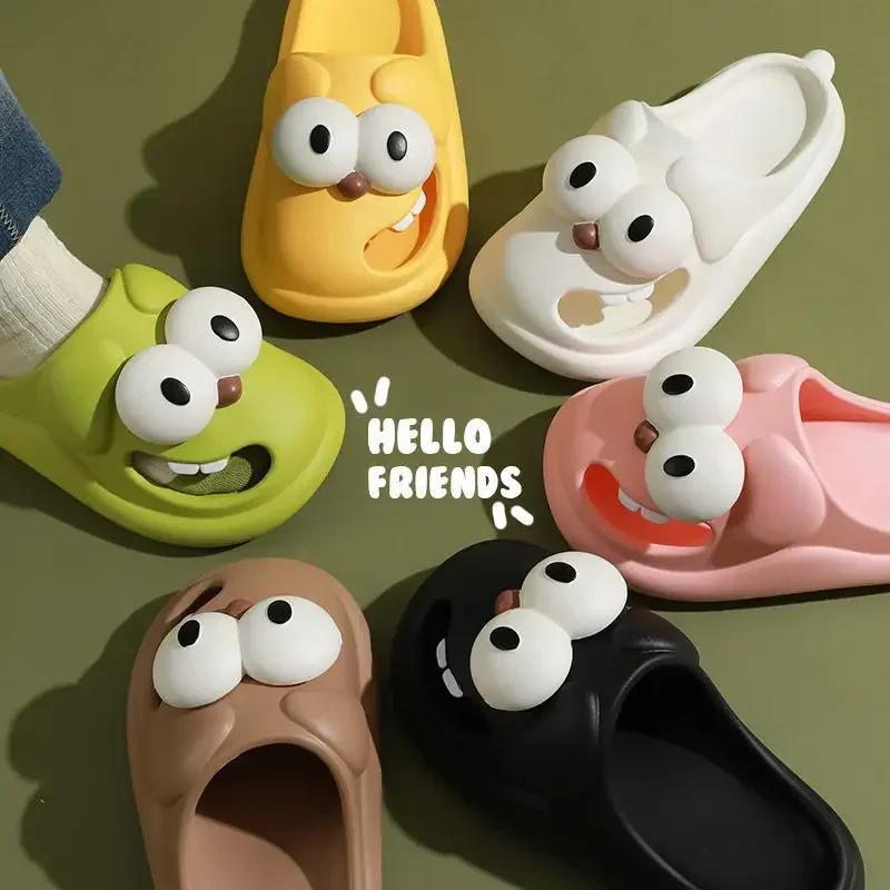Fashion Funny Cartoon Dog Slippers Women Summer  New Hollow Out Thick Sole Anti-slip PVC Slippers Shoes for Women Zapatos De Mujer
