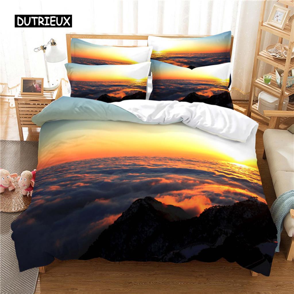 Schöne Landschaft Bettwäsche Set Bettbezug Set 3d Bettwäsche Digitaldruck Bettwäsche Queen Size Bettwäsche Sets Mode Designs