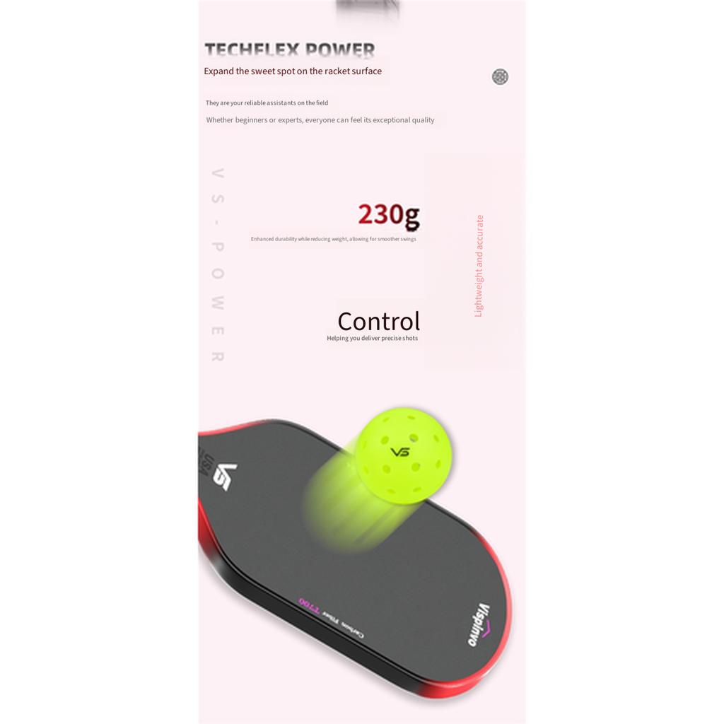 VISPINVO Toray T700 Carbon Pickleball Paddle Woven Matte Lightweight Professional Tournament Grade