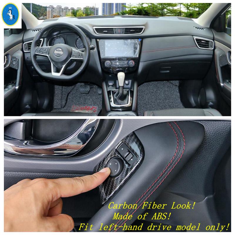 Car Inner Door Armrest Rearview Mirror Adjust Button Sequ Cover Trim Accessories Interior For Nissan Qashqai J11 2018 -