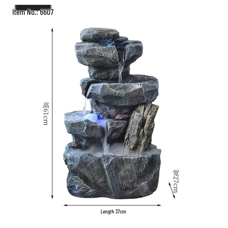 Corner Rockery Fountain Waterflow Ornament: Garden
