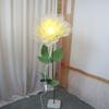 Man-made Large Yarn Flower Set with Lamp Living Room Floor Placement Garden Decoration Outdoor High Quality Artificial Flowers
