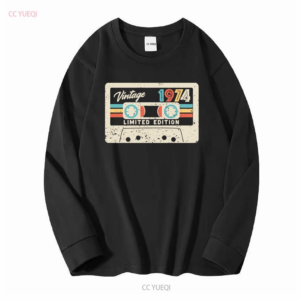50th Birthday T Shirt Vintage 1974 Limited Edition Cassette For Long Or Short Sleeves Vintage Washed Breathable