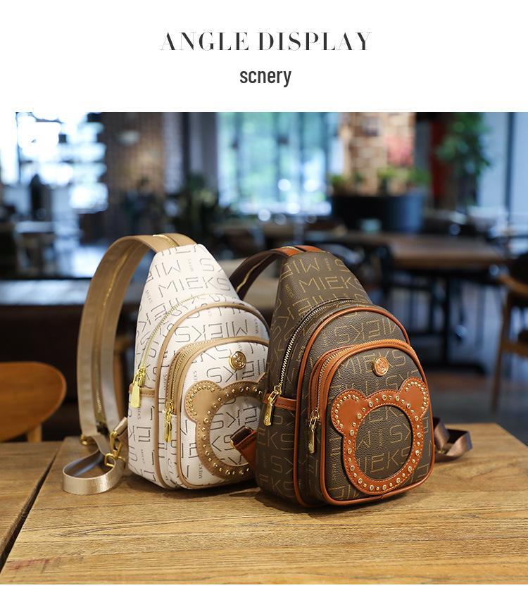2024 Women's Retro Print Cross-Body Small Chest & Shoulder Bag