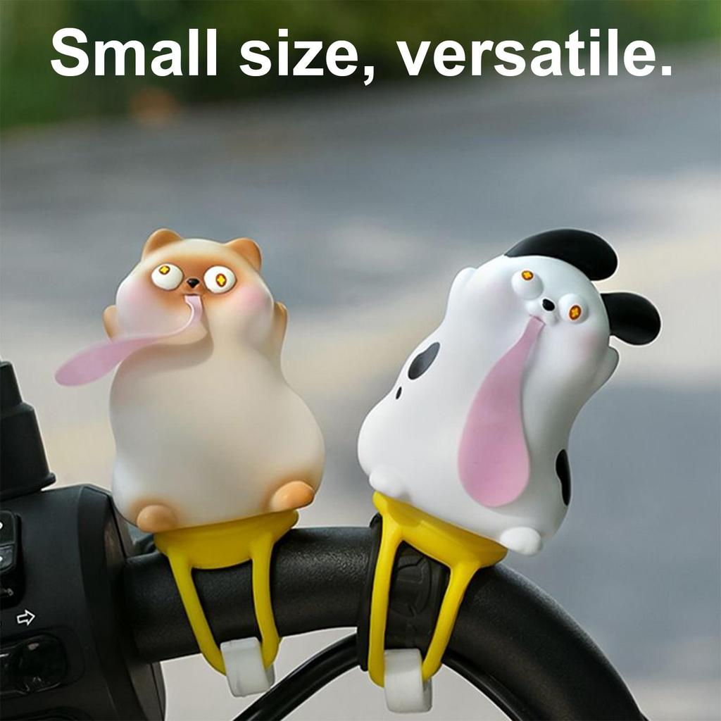 Bike Handlebar Figurine Cartoon Animal Bicycle Handlebar Decoration Waterproof Cycling Accessory For Stem Kids Helmet Motor