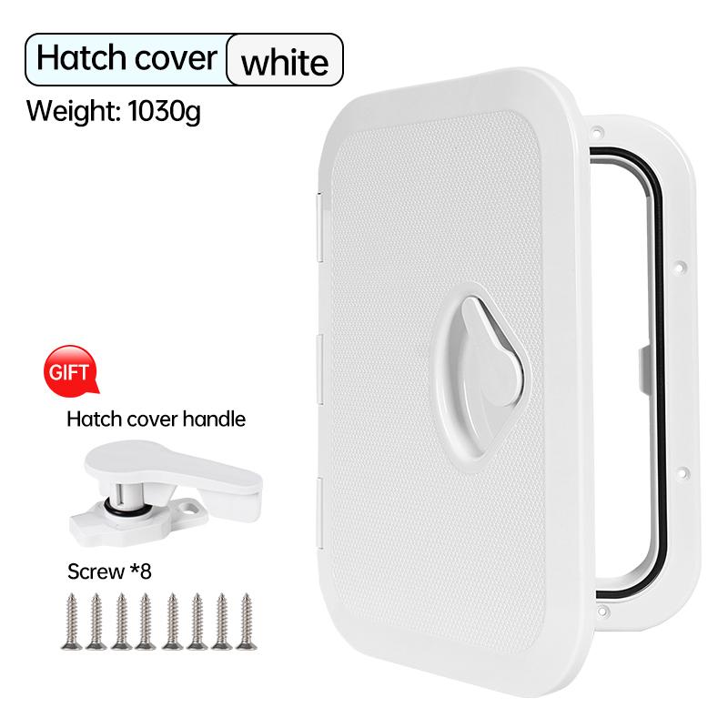 Marine Deck Access Hatch - Rectangular Deck Cover, Inspection Hatch, Hatch Cover, Boat Access Hatch, 10.63 x 14.76Inches белый