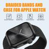 Case+Braided Strap For Apple Watch Bands 40mm 45mm 41mm 44mm 46mm 42mm magnetic correa Bracelet iWatch series se 3 6 7 8 9 10 11
