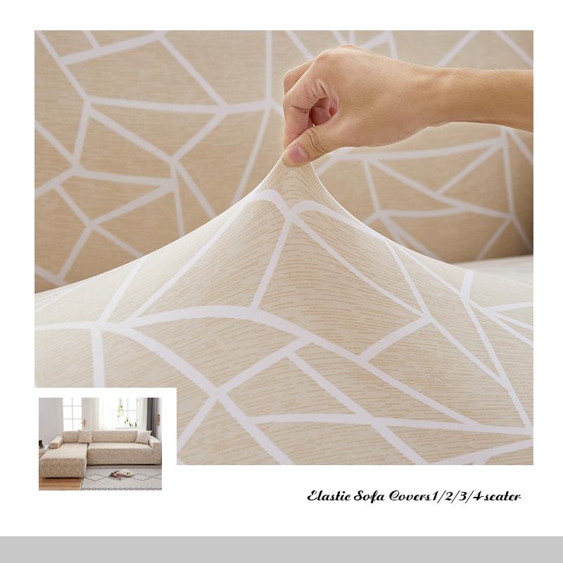 VIP LINK Sofa Cover Elastic Chaise Longue Sofa Cover for Living Room Stretch Covers for Corner Sofa L-shaped Need Buy 2pcs Cover