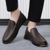Fashion New Summer Male Casual Shoes Genuine Leather Mens Loafers Comfortable Moccasins Breathable Slip on Flats Classic Boat Footwear