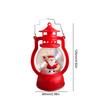 Christmas Portable Lantern Battery Operated Santa Claus Snowman Oil Lamp with Handle Xmas New Year Gifts for Table Decoration