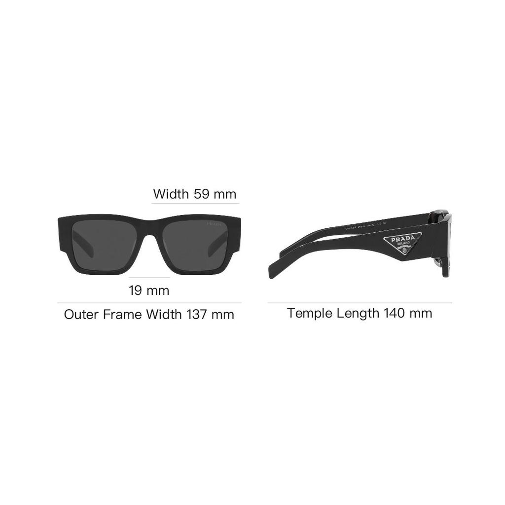 Prada Casual Comfortable Minimalist Square Sunglasses Unisex sunglasses PR10ZS1AB5S0