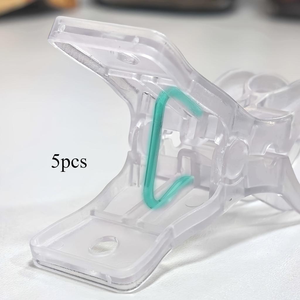 5/10pcs 3.5 Inch Heavy Duty Transparent Plastic Spring Clamps | Multipurpose Balloon Arch Clips for Backdrop Fixing