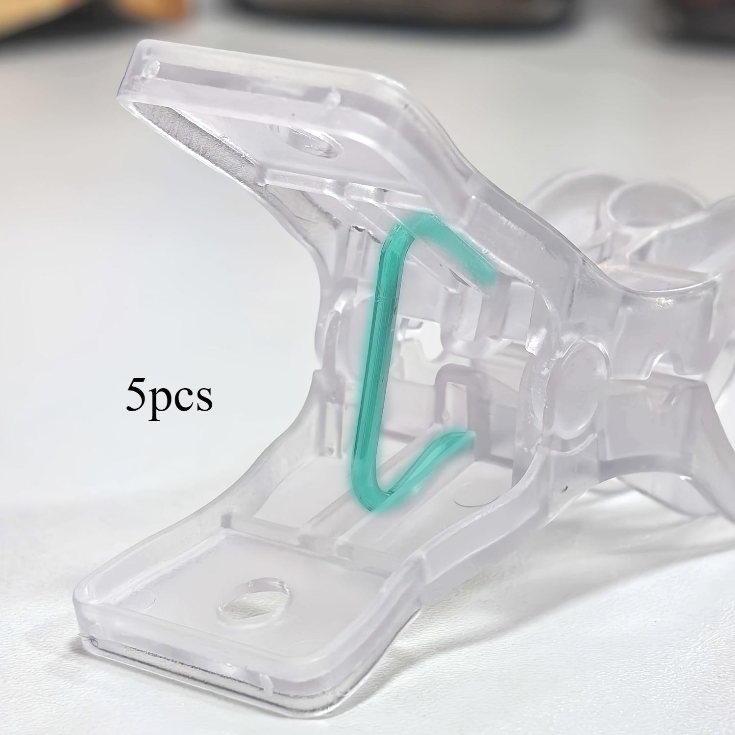 

5/10pcs 3.5 Inch Heavy Duty Transparent Plastic Spring Clamps | Multipurpose Balloon Arch Clips for Backdrop Fixing