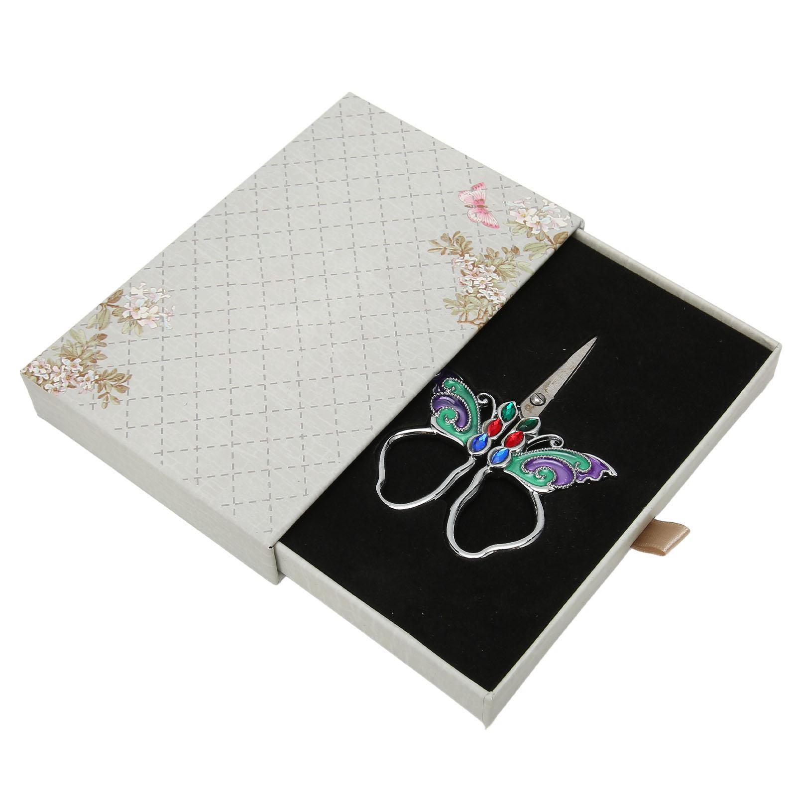 

Vintage Embroidery Scissors Butterfly Shaped Practical Ergonomic Handle Scissors for Sewing DIY