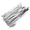 100Pcs Cable Tie Stainless Steel Hose Zip Tie Self Locking Set Kit for Wire Line Type A