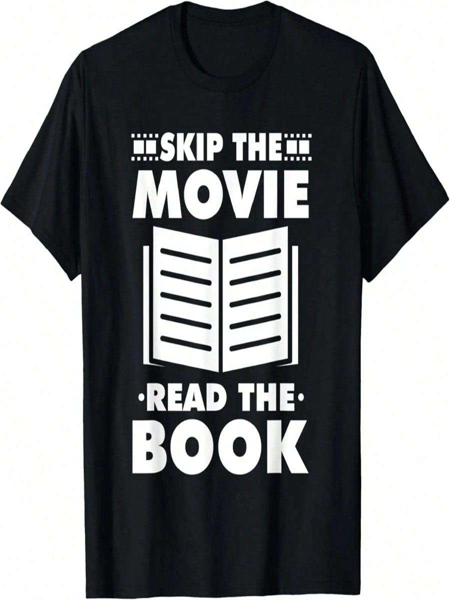 Skip The Movie Read The Book Funny Reading Lover T-Shirt S разноцветный