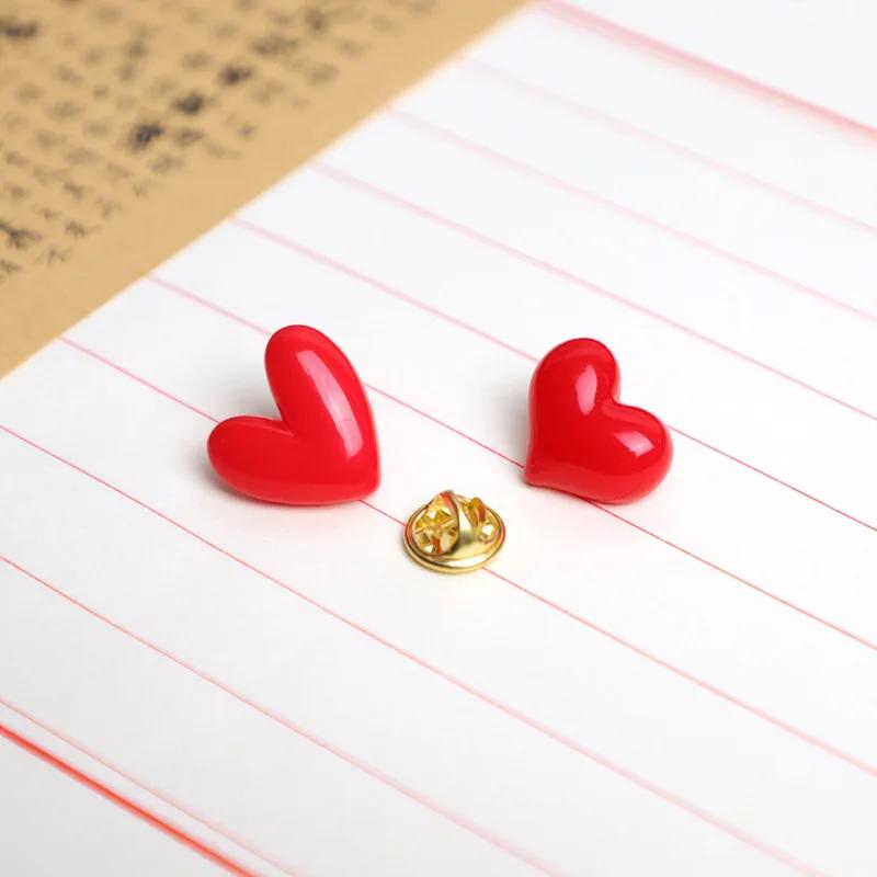 Broșe Noi Drăguțe Inimă Roșie Inimă de Iubire Romantică Ace din Rășină Ace Decorative Mini Cadou pentru Îndrăgostiți Accesorii pentru Haine Geantă