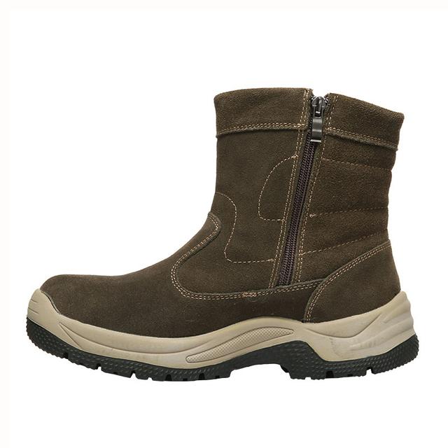 New Fashion Warm Natural Fur Winter Ankle Boots Men Waterproof Genuine Leather Snow Boots Non -Slip Work Boots Men 'S Casual Shoes