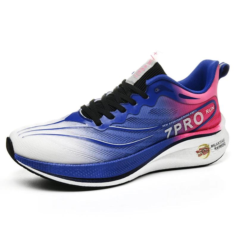 New Male Trainers Marathon Full Palm Carbon Plate Sports Running Shoes Men Breathable Lightweight Women Comfortable Sneakers