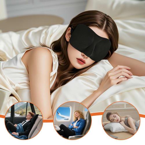 Sleeping Eye Mask - 3D 3D Eye Mask | Breathable Cooling Eye Cover for Sleeping, Camping, Beach, Airplane, Nap, Spa, Travel, Meditation