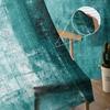 Oil Painting Style Turquoise Vintage Art Sheer Curtains for Living Room Decoration Window Curtains Kitchen Tulle Voile Curtains