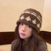 Jacquard Pattern Jacquard Knitted Hat Warm Warm Knitted Cap Retro Beanie Hat  Women's Fashion