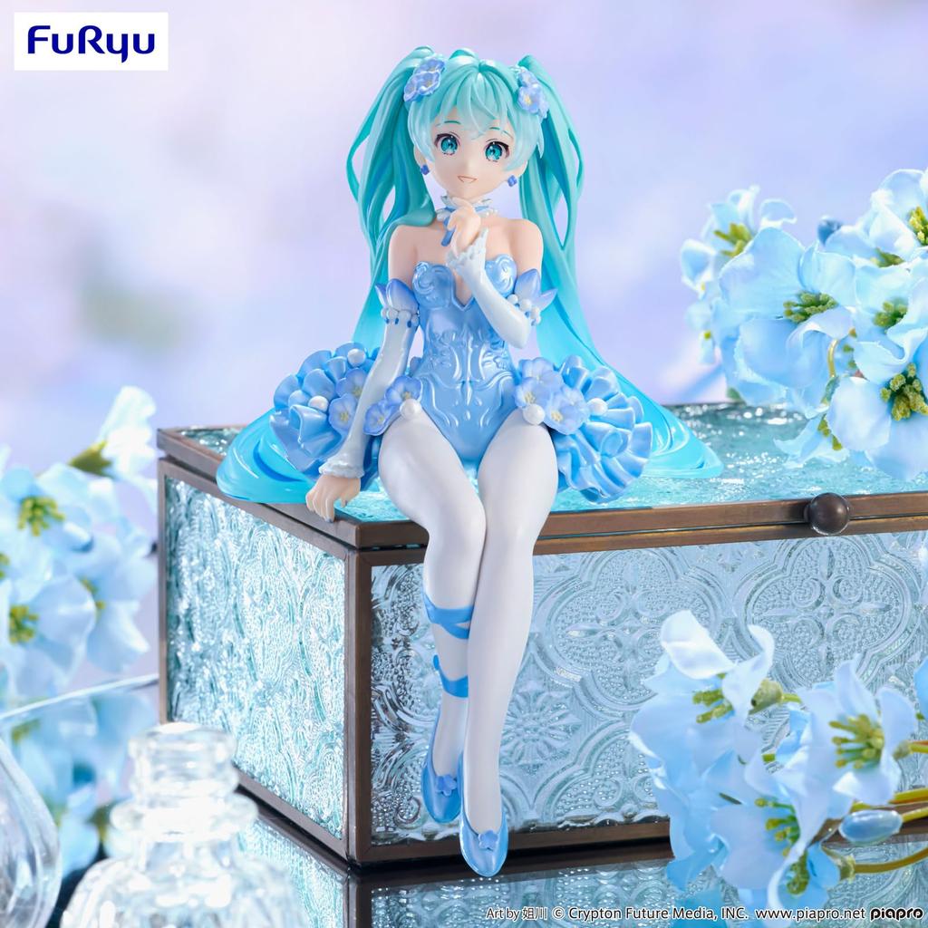 Hatsune Miku Series Noodle Stopper Figure Nemophila Pale Blue Furyu Hatsune Miku Flower Fairy Nemophila Pale Blue Color Noodle Stopper Statue Ver. - -