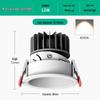 Hidden Anti-Glare LED Spotlight: Embedded Living Room Ceiling Downlight with Wall Washer
