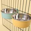 Anti-Tipping Fixed Hanging Dog Bowl Dog Cage Stainless Steel Drinking Bowl Pet Bowl Pet Supplies