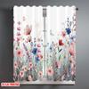 2D Flat Printing 2pcs Curtain Curtain Spring Floral Blossoms Digital Printed Polyester Drapes Seasonal Party & Holiday Decor for