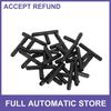 Vacuum Tubing Connector 1/4" Hose Tee Connector for Car Nylon Black 20pcs New